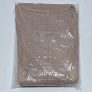 LUNYA Women’s Restore Fitted Dress Bare / Otium Tan Heather Size: L